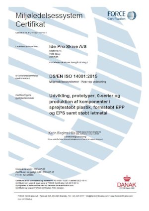 Kvalitet- og miljøcertificeringer
